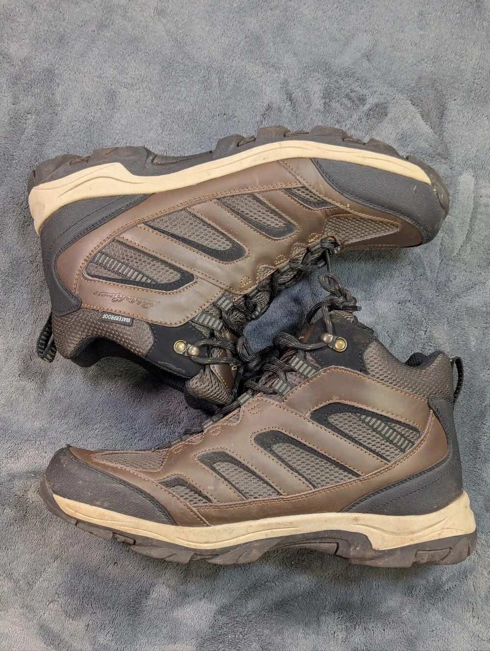 Eddie Bauer Men's Leather Graham Waterproof Hiking Boot, Cushioned Insole Sz 11